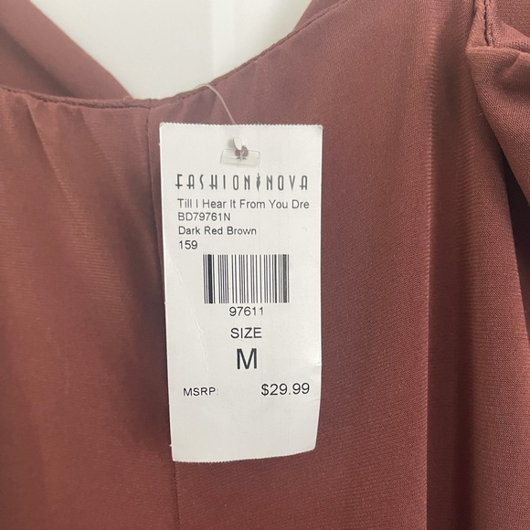 NWT FASHION NOVA “TILL I HEAR IT FROM YOU” SLIT DRESS - Picture 9 of 9